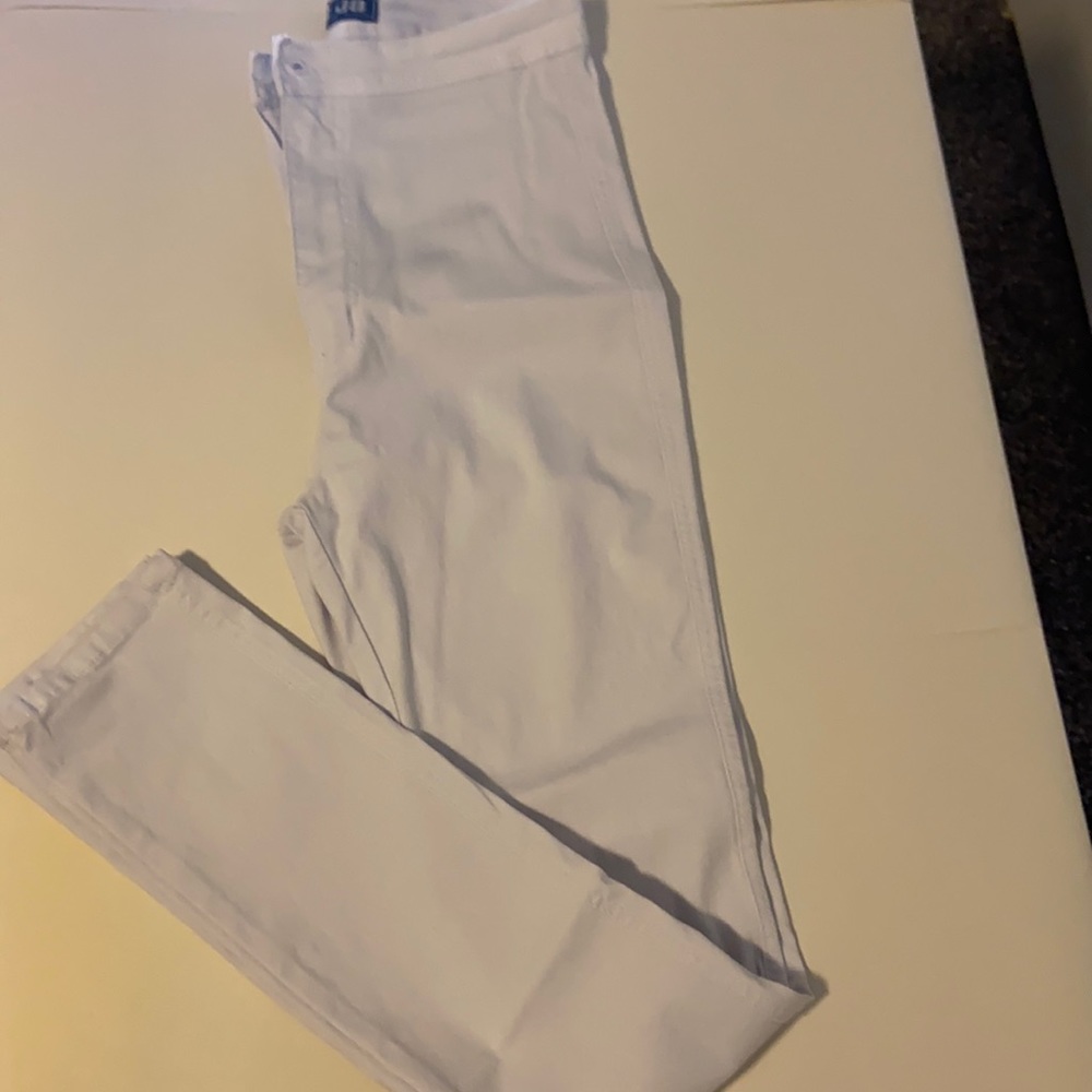 Stretchy all white legging Jean pants - size (XL)